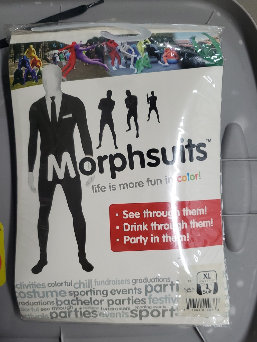 Black XL Full-Body Costume Suit - Brand